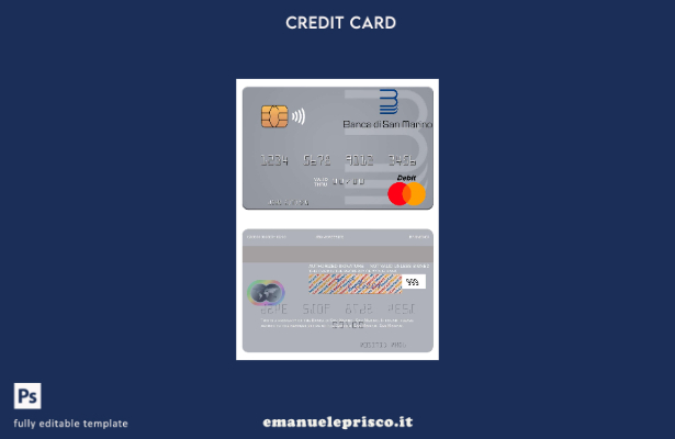 modello mastercard San Marino Banca di San Marino in stile verificato